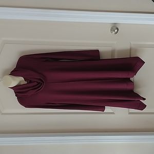 Cupio Cowl Neck Dress size Large EUC Wine Burgundy